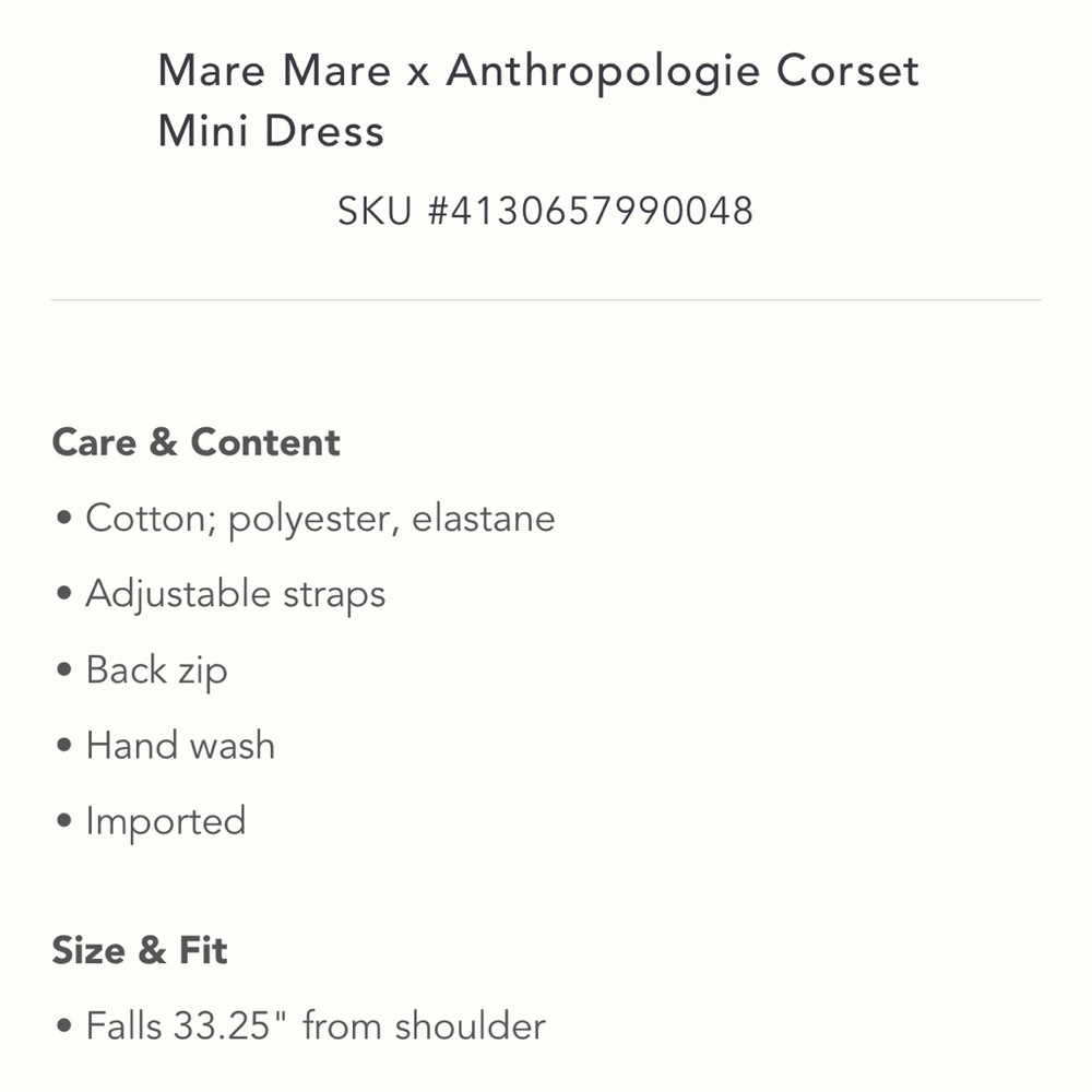 Anthropologie x Mare Mare Corset Mini Dress - Picture 11 of 12